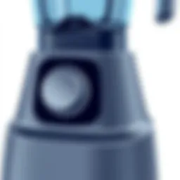 Close-up of a sleek 800 watt blender showcasing its control panel and blending jar