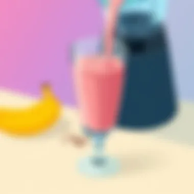 A smoothie poured from an 800 watt blender into a glass, highlighting its creamy texture