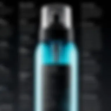 Close-up of a method body spray bottle showcasing its label and ingredients