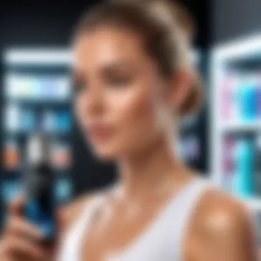 Consumer Interaction with Body Spray Products Consumer examining method body sprays in a retail environment