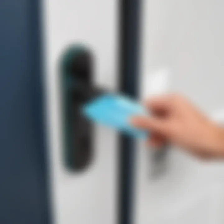 Demonstration of proper installation technique of door handle wrap