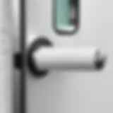 Close-up of antimicrobial door handle wrap showcasing texture and material