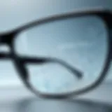 Close-up of antiviral glasses showcasing innovative materials