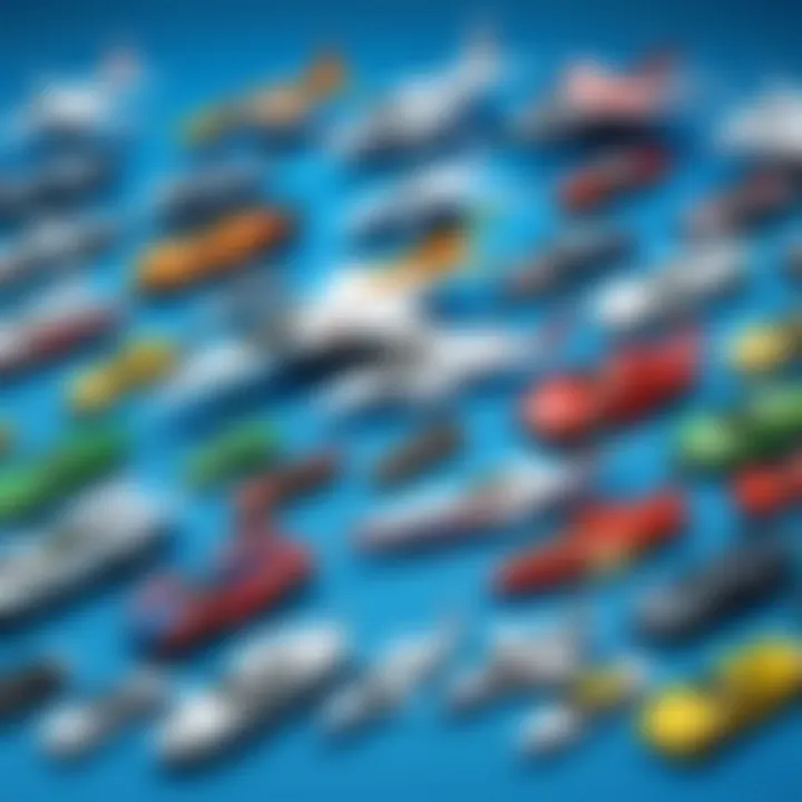 Diverse range of Aoshima Model kits available in the USA, highlighting various categories