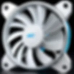 Close-up view of the Arctic Wind Fan showcasing its sleek design and advanced features.