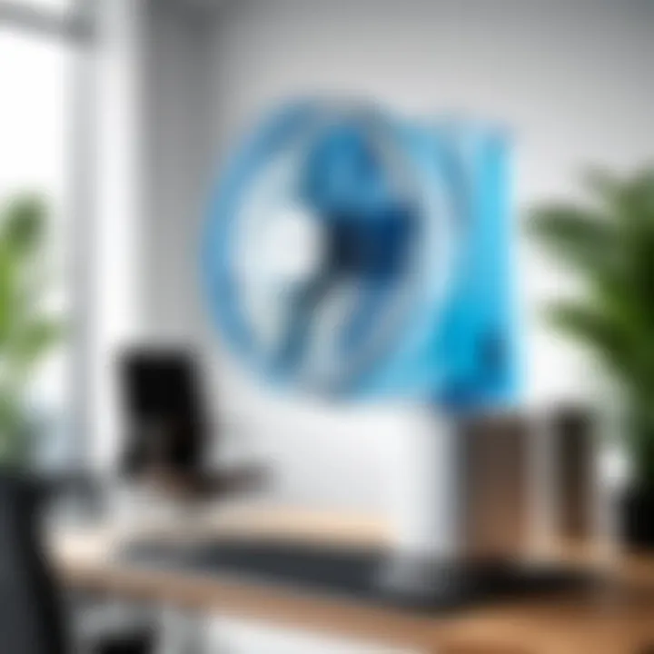 The Arctic Wind Fan in a modern office setting emphasizing its role in indoor comfort.