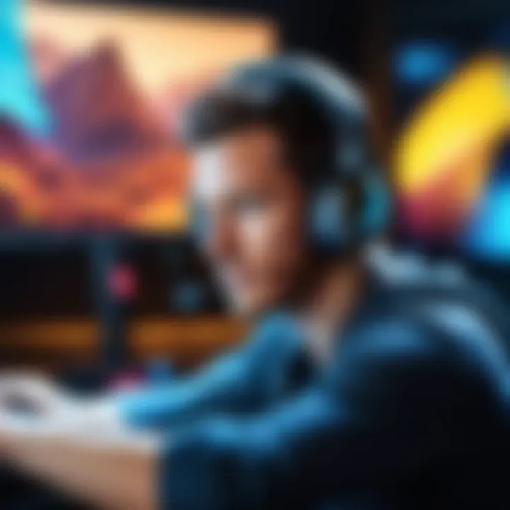 Corsair headset demonstrating immersive audio experience