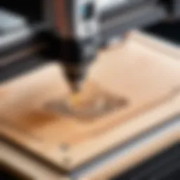 Compact laser engraver showcasing precision work on wood