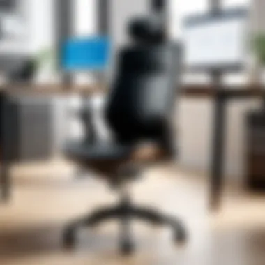 Stylish Office Chair Options Stylish office chair options displayed in a showroom