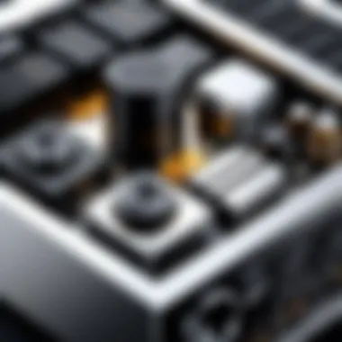 Close-up of the Soundblock's advanced audio components