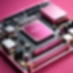 A beautifully assembled pink-themed PC showcasing elegant components