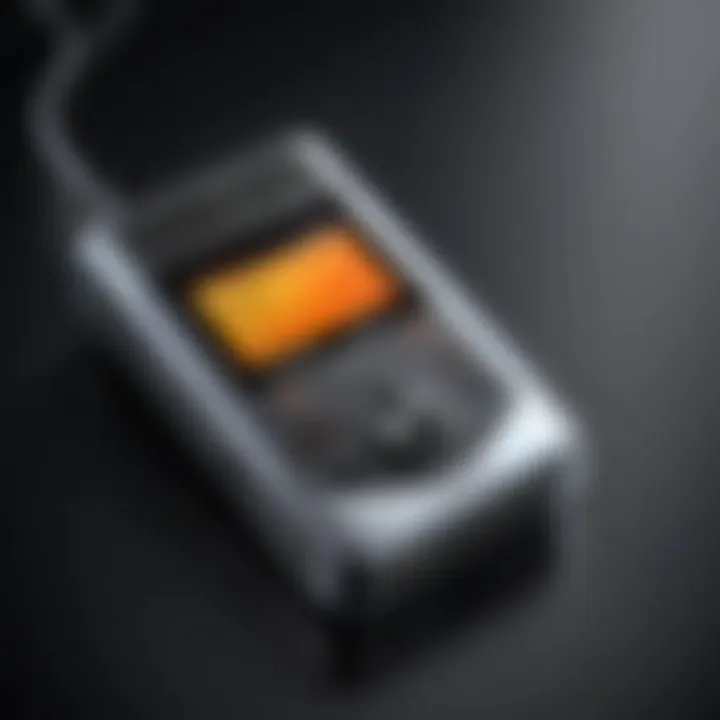 Close-up of the sound quality features of the C Crane Skywave Pocket Radio.