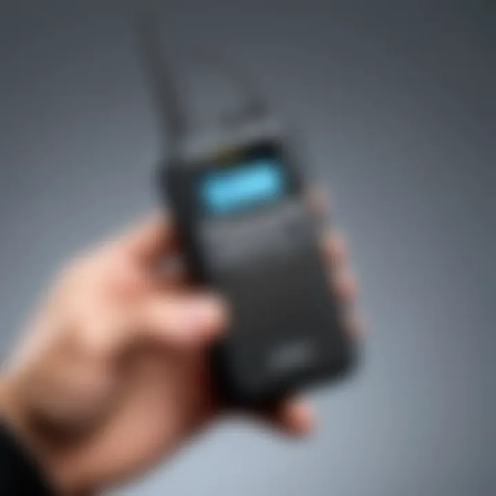 User tuning the C Crane Skywave Pocket Radio to different frequencies.
