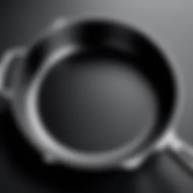Highlighting the construction details of a Calphalon pan.