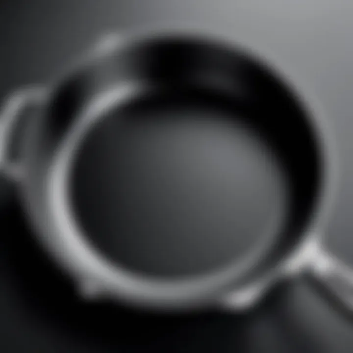Highlighting the construction details of a Calphalon pan.