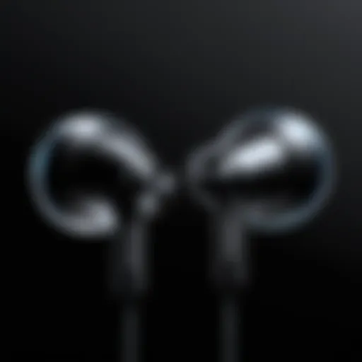 Close-up view of high-quality earbuds designed for Samsung Galaxy S21 5G