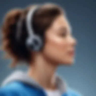 Enjoying Music with Samsung Galaxy S21 5G User enjoying music with earbuds while using Samsung Galaxy S21 5G
