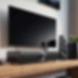 AUX speaker setup with a television