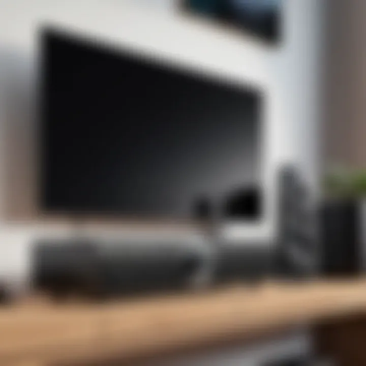 AUX speaker setup with a television