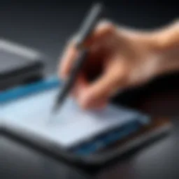 A sleek stylus designed for Dell devices showcasing precision and technology.