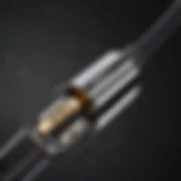 Detailed view of the Belkin 3.5 mm audio cable with Lightning connector showcasing design and build quality