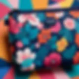 Stylish Kipling cosmetic pouch showcasing vibrant colors and patterns