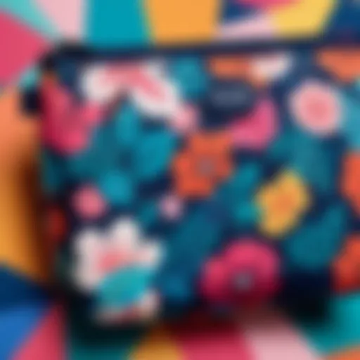 Stylish Kipling cosmetic pouch showcasing vibrant colors and patterns