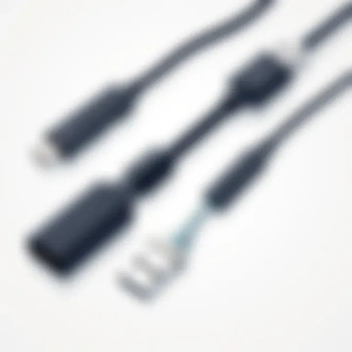 Different Types of Zebra Scanner USB Cables Illustration of various Zebra scanner USB cable types