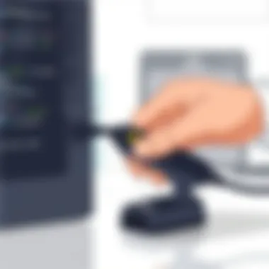 Maintaining Zebra Scanner USB Cable for Longevity User maintaining a Zebra scanner USB cable