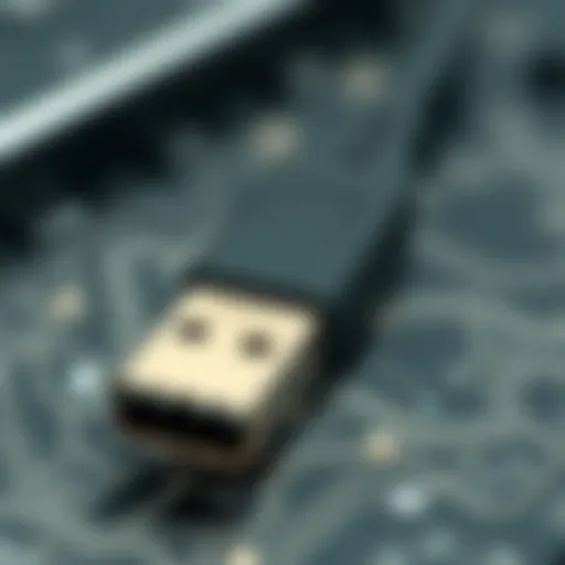 Detailed View of Zebra Scanner USB Cable High-resolution close-up of a Zebra scanner USB cable