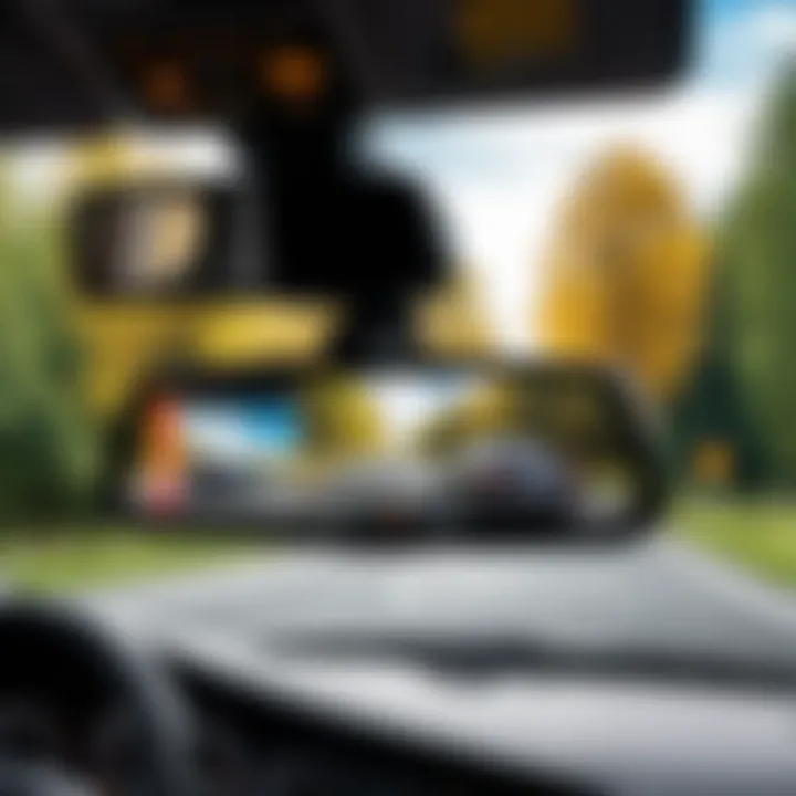 A graphic depicting the safety benefits of using rear view mirror monitors.
