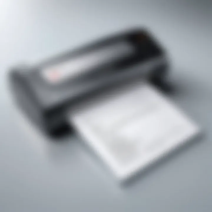 A high-quality card laminator showcasing its sleek design