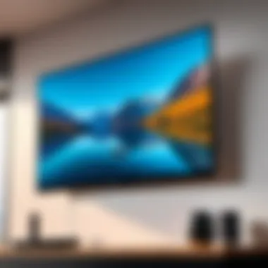 TV mounted securely on a wall showcasing stability