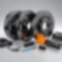 Diagram of a tow brake kit components