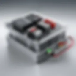 Detailed view of a universal accumulator charging kit showcasing various components.