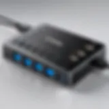 A high-capacity USB hub showcasing multiple ports
