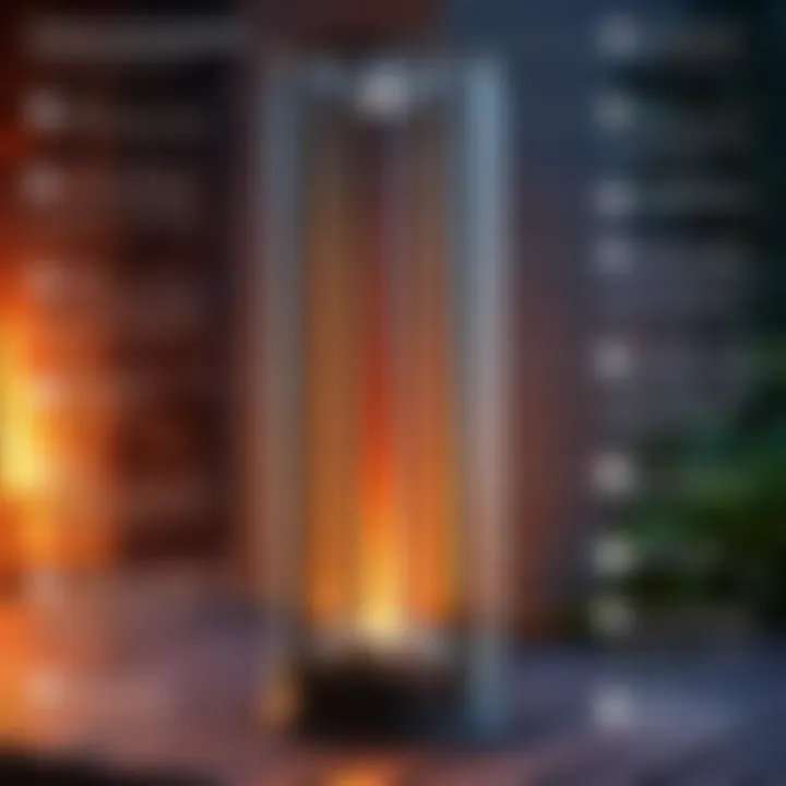 Infographic highlighting benefits of glass tube outdoor heaters