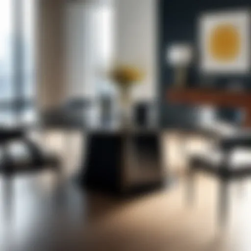 Elegant Esquire dining table showcasing modern design elements