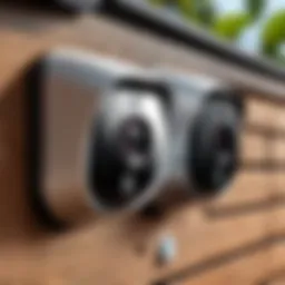 Close-up view of Blink Outdoor 2 Pack cameras showcasing design