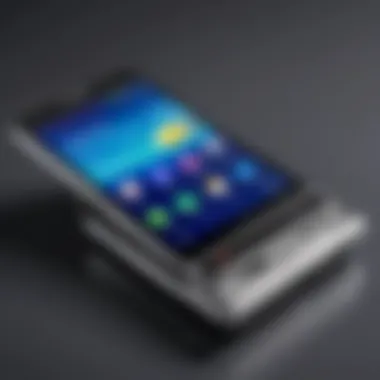 Elegant Design of Galaxy Flip Phone Sleek design of the Galaxy Flip Phone showcasing its unique foldable feature
