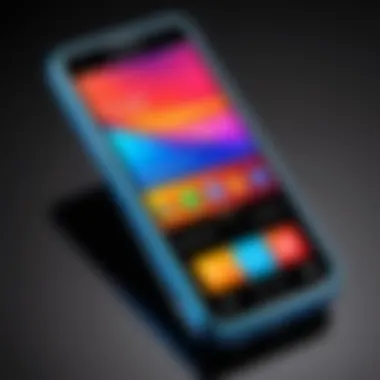 Vibrant Display of Galaxy Flip Phone Display of the Galaxy Flip Phone highlighting its vibrant screen and user interface