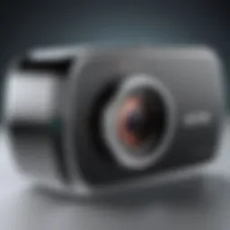 Close-up view of the Netvue Vigil Cam showcasing its sleek design.