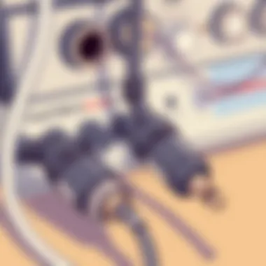 Close-up of high-quality audio cables