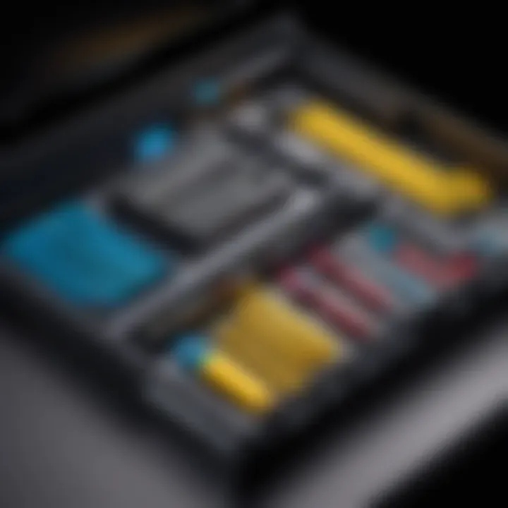 Comparison of the Corsair accessory tray with other organizational tools in PC builds