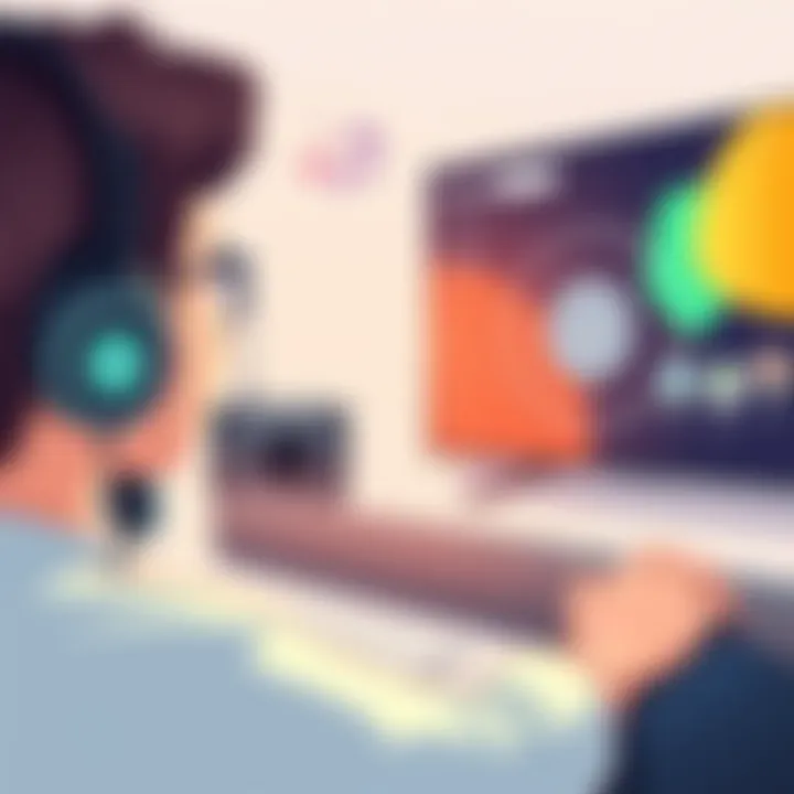 Immersive Audio Experience with Creative Stage V2 Soundbar User enjoying sound quality of Creative Stage V2 Soundbar