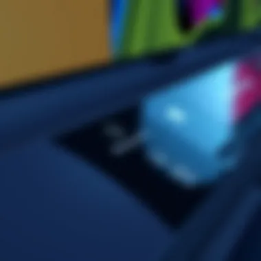 Control Panel of Creative Stage V2 Soundbar Close-up of Creative Stage V2 Soundbar controls