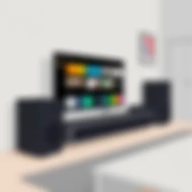 Home Entertainment Setup with Creative Stage V2 Soundbar Creative Stage V2 Soundbar connected to a TV setup