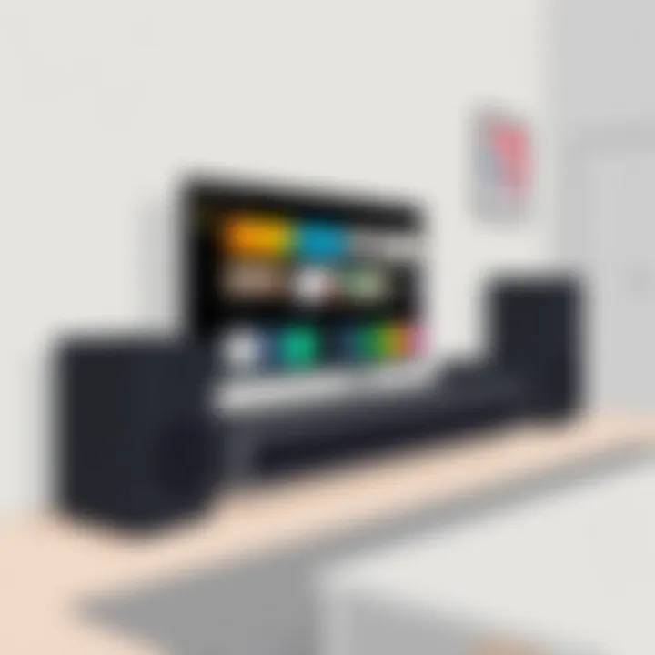 Home Entertainment Setup with Creative Stage V2 Soundbar Creative Stage V2 Soundbar connected to a TV setup