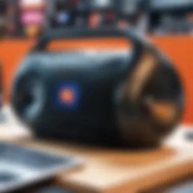 Second-hand JBL Boombox in a market setting