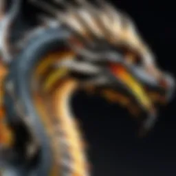 An intricately designed dragon light fixture showcasing stunning craftsmanship